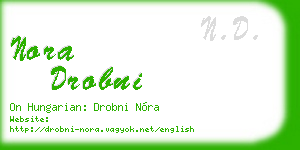 nora drobni business card