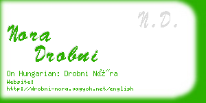 nora drobni business card